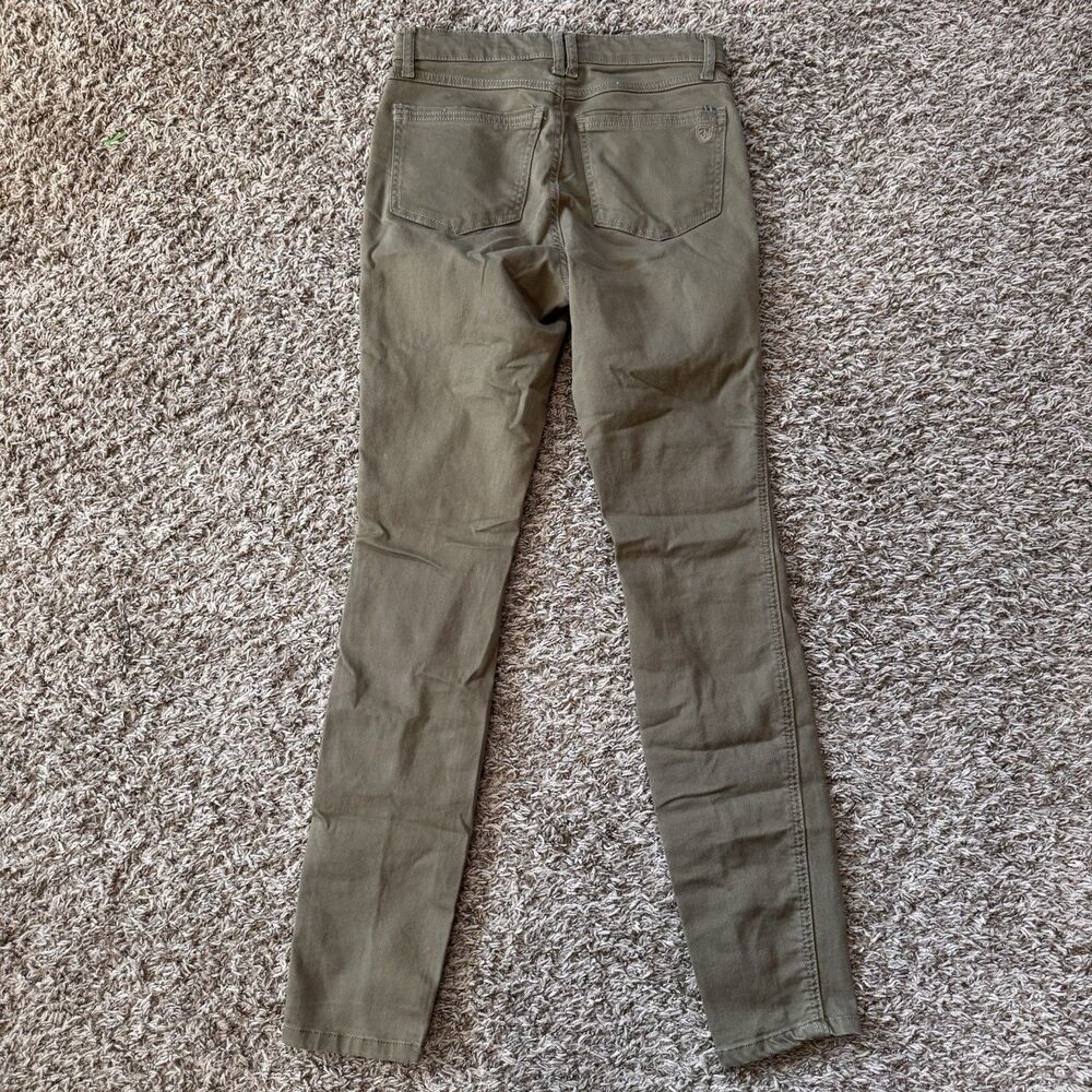 Kuhl Kontour Skinny Jeans Olive Green Women's 4 Reg Hiking Outdoors Tie Waist - Picture 3 of 13
